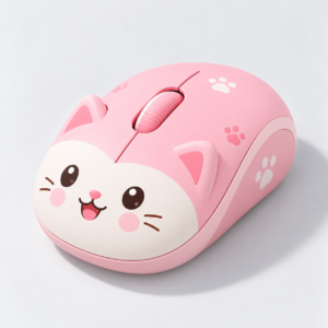 Pink Kitty Kids Wireless Mouse